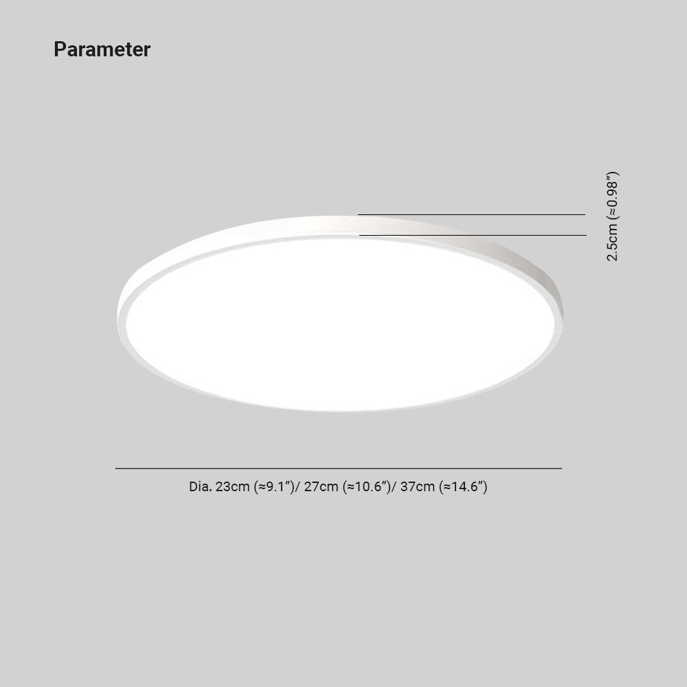 Slim Round Ceiling Light Bright Flush Mount for Bathrooms & Balconies