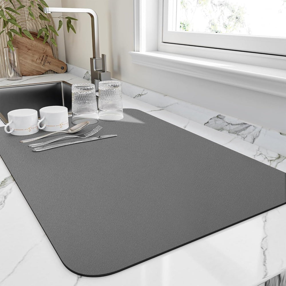 Quick Dry Kitchen Dish Mat with Absorbent Design