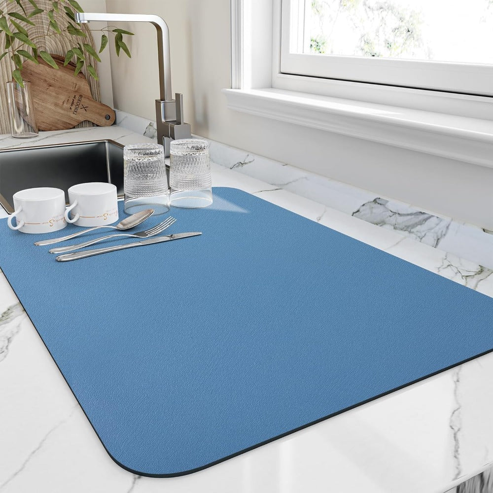 Quick Dry Kitchen Dish Mat with Absorbent Design