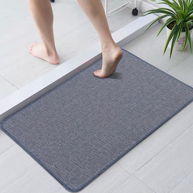Indoor Doormat with Textured Woven Surface and Rounded Corners for Entryway Rugs