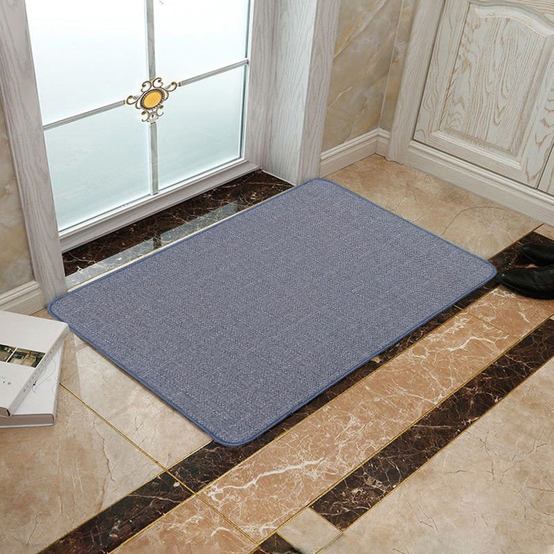 Indoor Doormat with Textured Woven Surface and Rounded Corners for Entryway Rugs