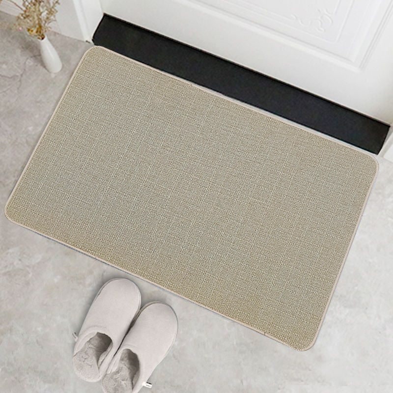 Indoor Doormat with Textured Woven Surface and Rounded Corners for Entryway Rugs