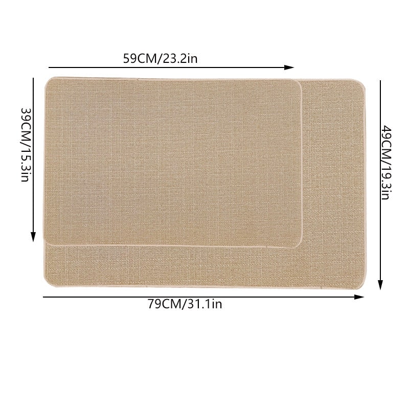 Indoor Doormat with Textured Woven Surface and Rounded Corners for Entryway Rugs