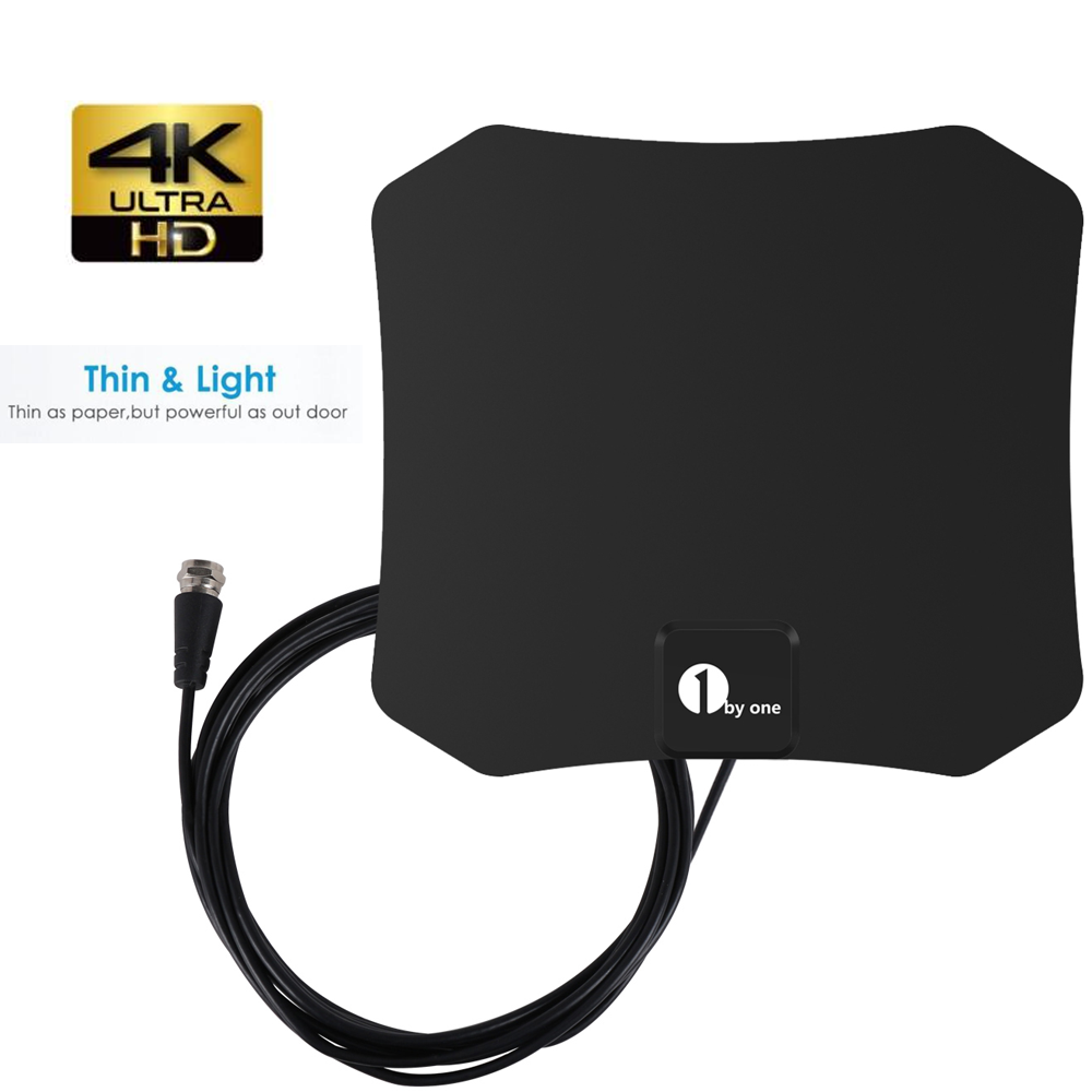 Indoor TV Antenna Digital Hdtv Flat Coaxial Cable Wall Mount Stick