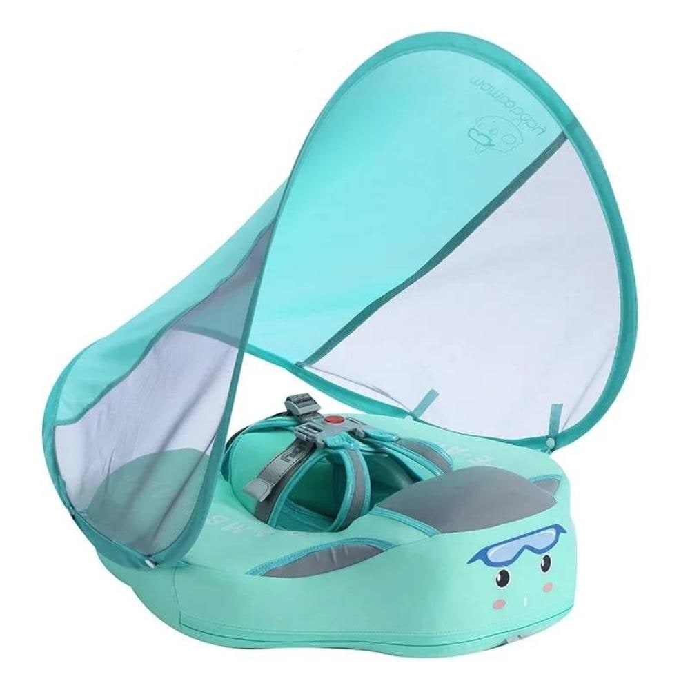 Infant Pool Float with Removable Sun Canopy Safety Harness and Padded Headrest Chair
