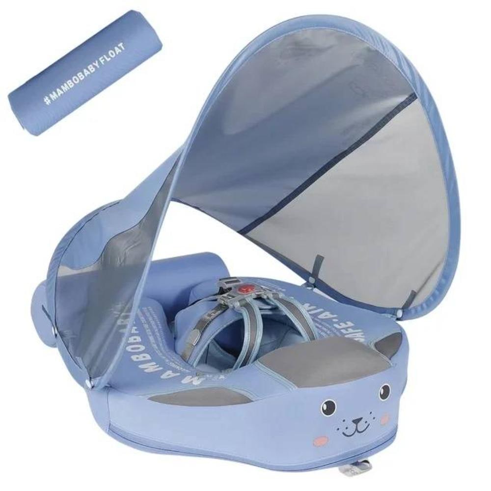 Infant Pool Float with Removable Sun Canopy Safety Harness and Padded Headrest Chair