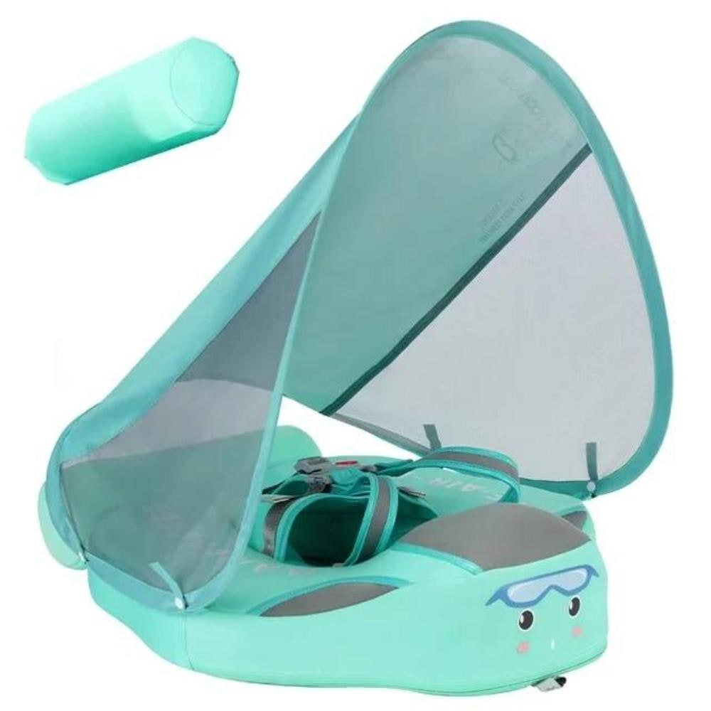 Infant Pool Float with Removable Sun Canopy Safety Harness and Padded Headrest Chair