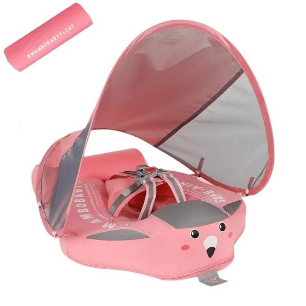 Infant Pool Float with Removable Sun Canopy Safety Harness and Padded Headrest Chair