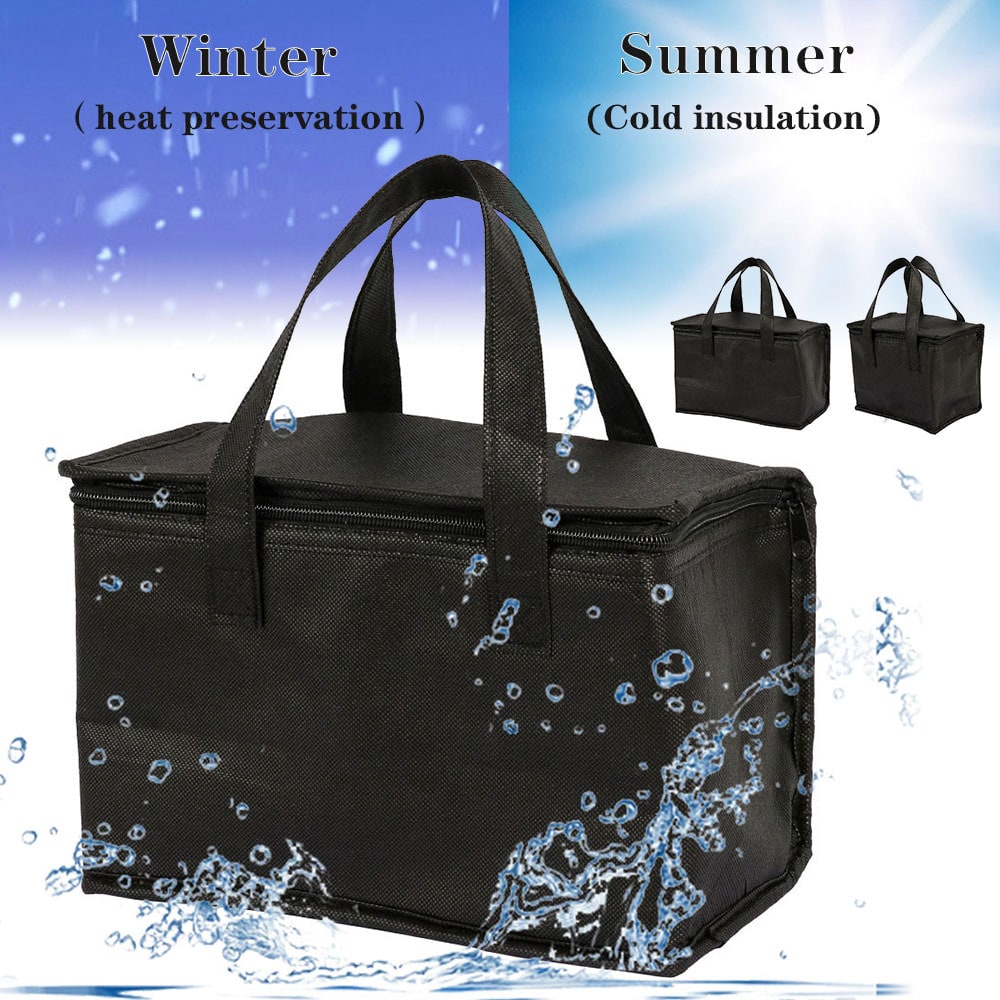 Insulated Lunch Bag Cooler with Thermal Box Zippered Tote Carrier with Dual Handles