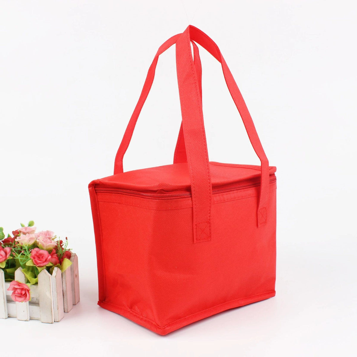 Insulated Lunch Bag Cooler with Thermal Box Zippered Tote Carrier with Dual Handles