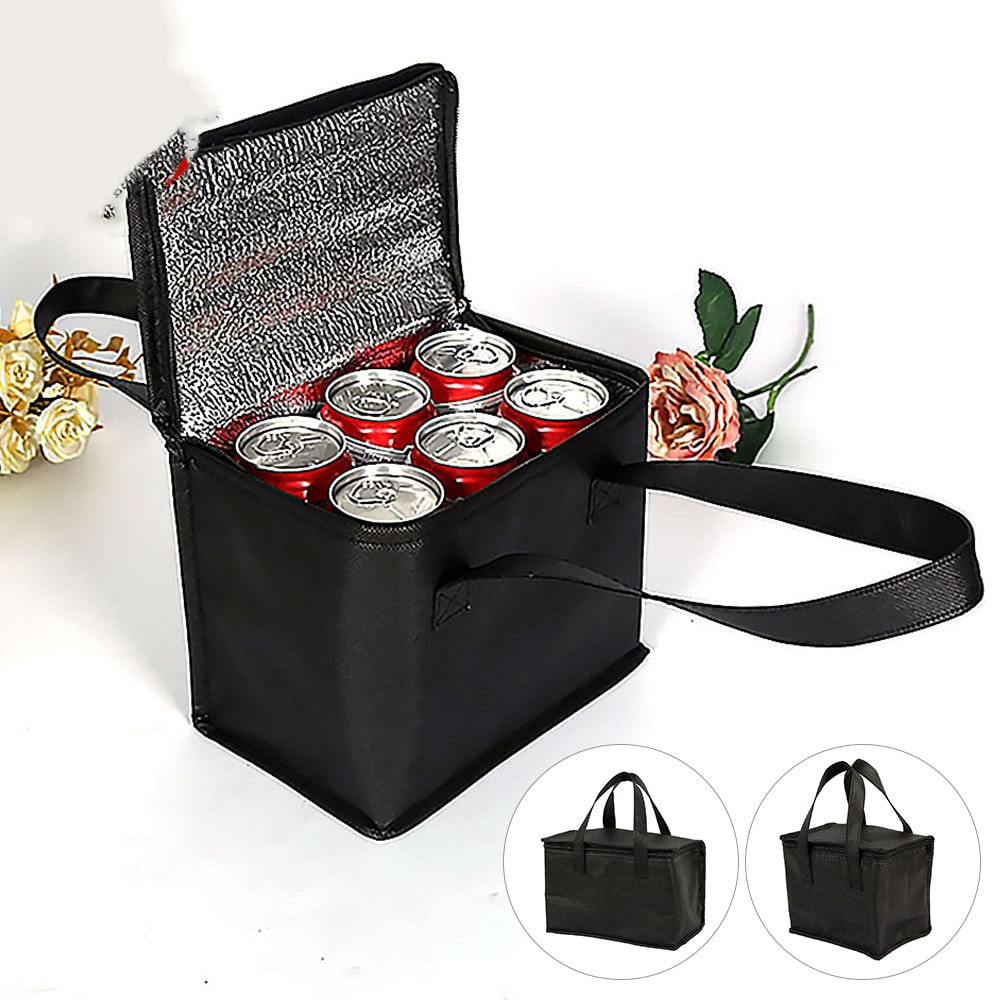 Insulated Lunch Bag Cooler with Thermal Box Zippered Tote Carrier with Dual Handles