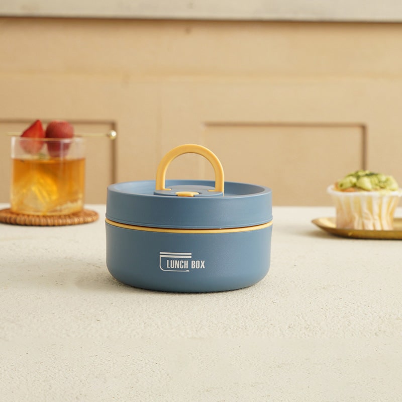 Insulated Stainless Steel Bento Box Stackable Lunch Container with Thermal Storage