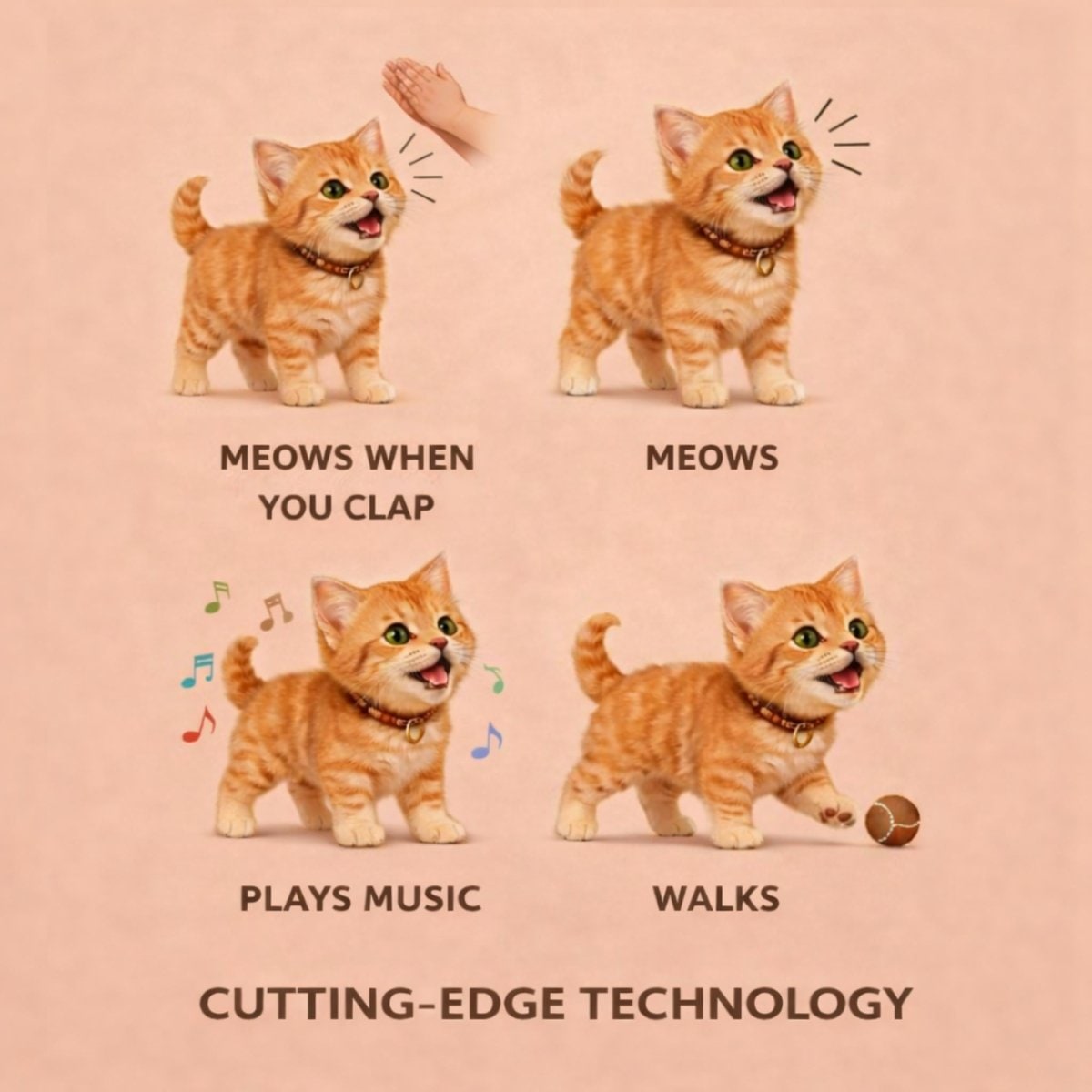 Interactive Cat Toy Robot with Soft Plush Fur Walking and Meowing Electronic Pet Kitten