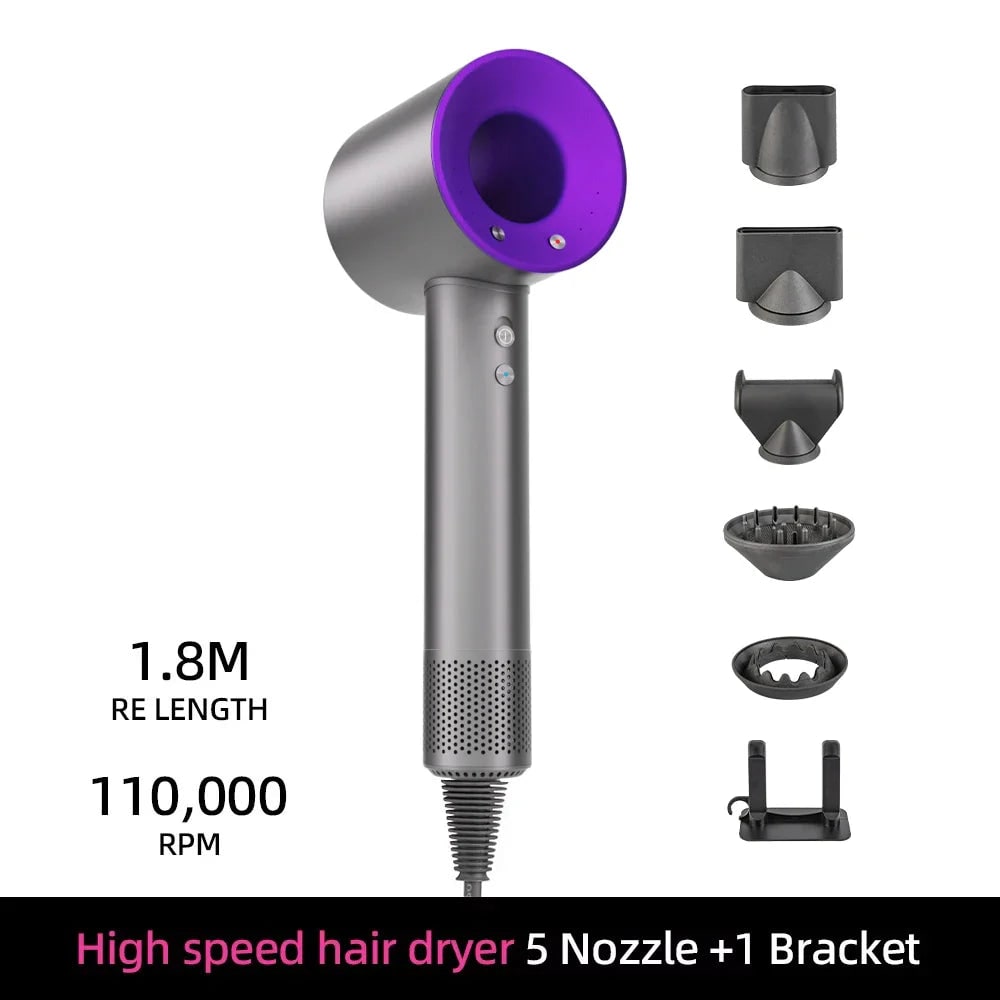 Ionic High Speed Hair Dryer with Magnetic and Wall Mount Diffuser