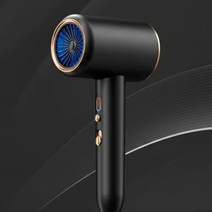 Ionic Professional Hair Dryer with Concentrator Nozzle and Fast Drying Diffuser