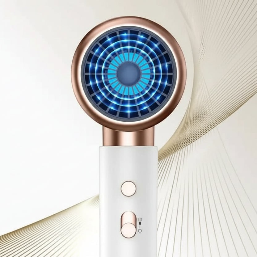 Ionic Professional Hair Dryer with Concentrator Nozzle and Fast Drying Diffuser