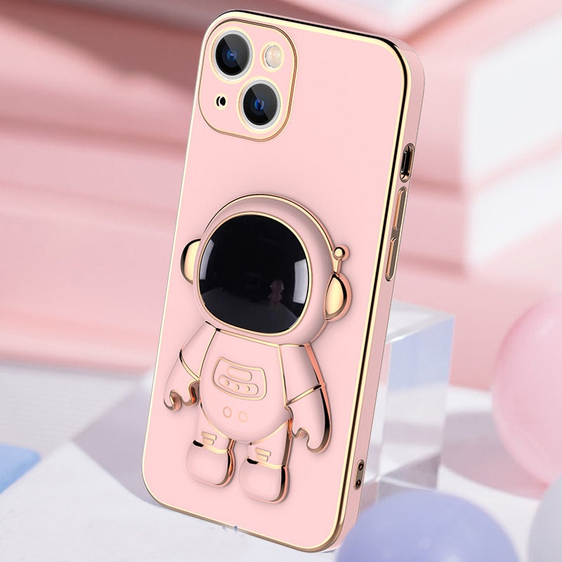 Iphone Case with Strap and Wallet 3D Astronaut Design with Kickstand Luxury