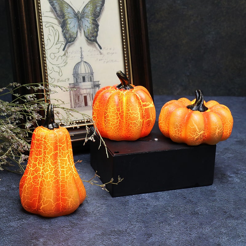 Jack O Lantern Pumpkin LED Lights with Battery Operated Mini Halloween Decorations