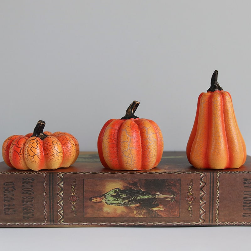Jack O Lantern Pumpkin LED Lights with Battery Operated Mini Halloween Decorations