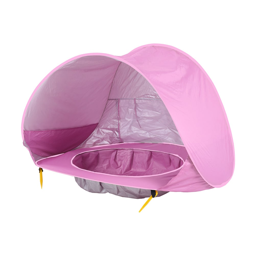 Kids' Beach Tent with Pop Up Sun Shade for Waterproof Dome Shelter with Built-In Pool