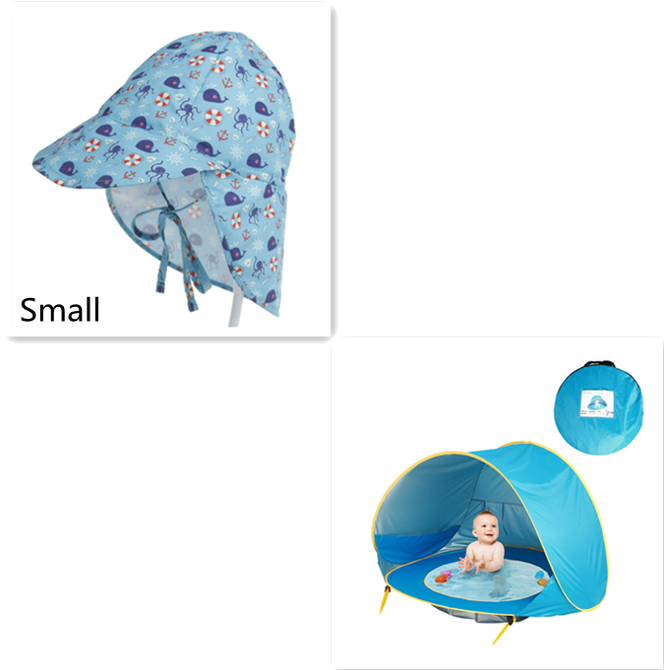Kids' Beach Tent with Pop Up Sun Shade for Waterproof Dome Shelter with Built-In Pool