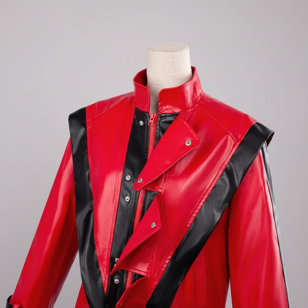 Kids' Halloween Thriller Cosplay Costume Faux Leather Jacket and Pants Two Piece Set for Party