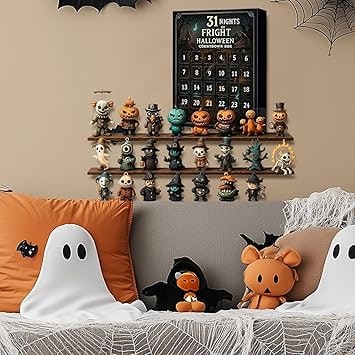 Kids' Halloween Advent Calendar Countdown with Spooky Miniature Figurines