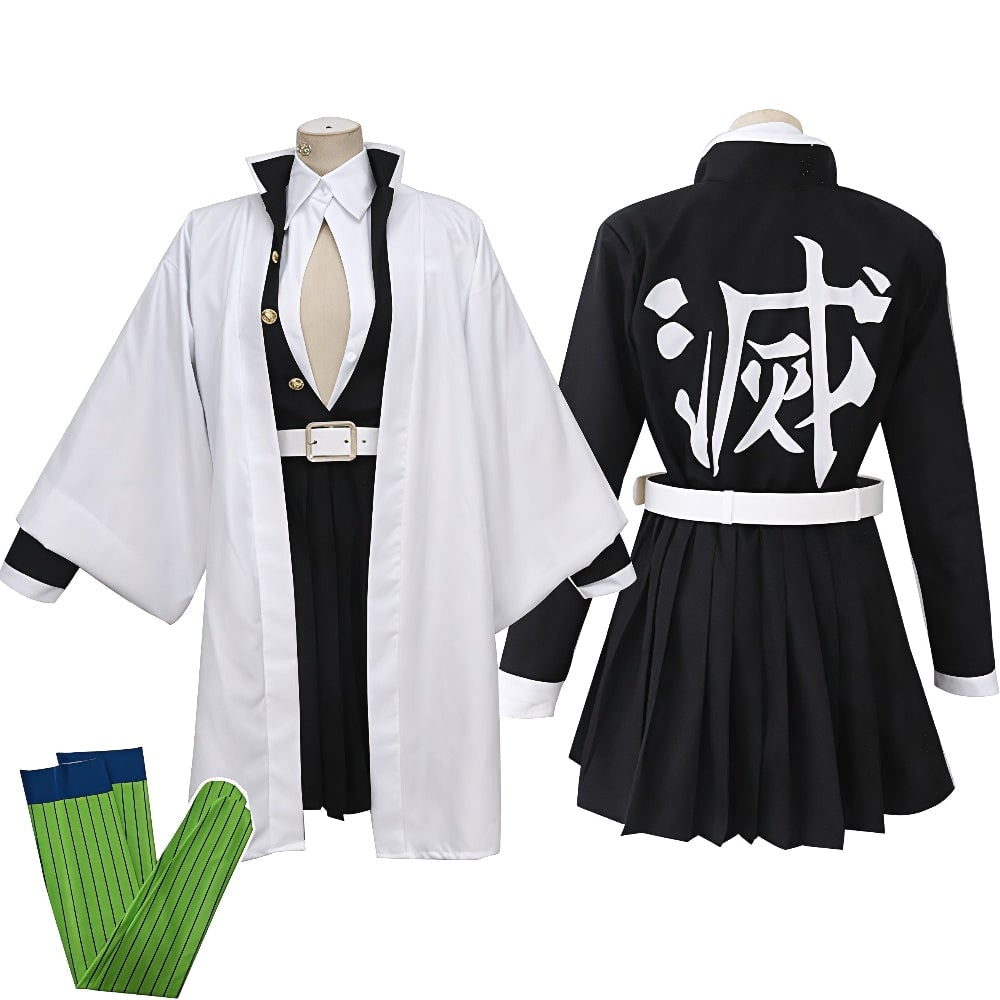 Kids' Halloween Anime Cosplay Costume and Outfit Set with Kimono Haori Jacket and Wide Leg Wraps