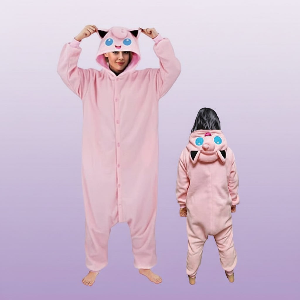 Kids' Halloween Christmas Onesie Pajamas with Character Hood and Fleece for Xmas Party