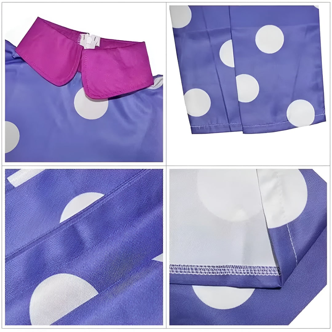 Kids' Halloween Cosplay Costume Polka Dot Dress with and Tights for Party and Themed Events