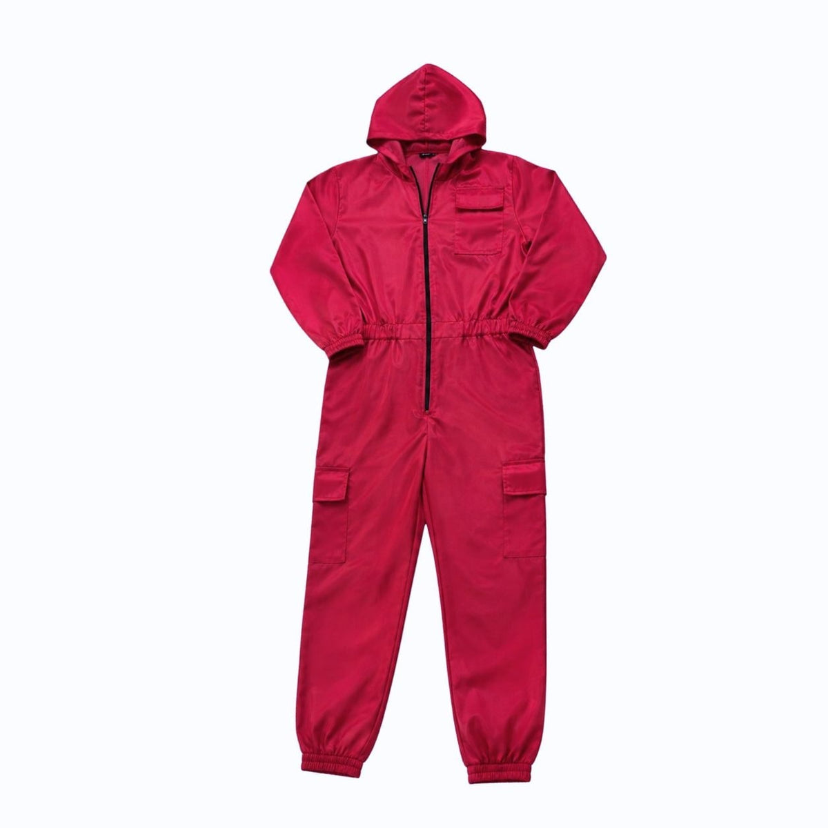Kids' Halloween Hooded Jumpsuit Costume with Mesh Mask and Gloves Trick-Or-Treat