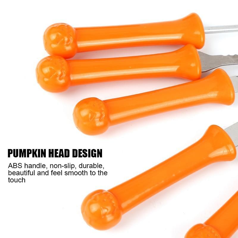 Kids' Halloween Pumpkin Carving Kit with Tools and Supplies 8-Piece Stainless Steel Set