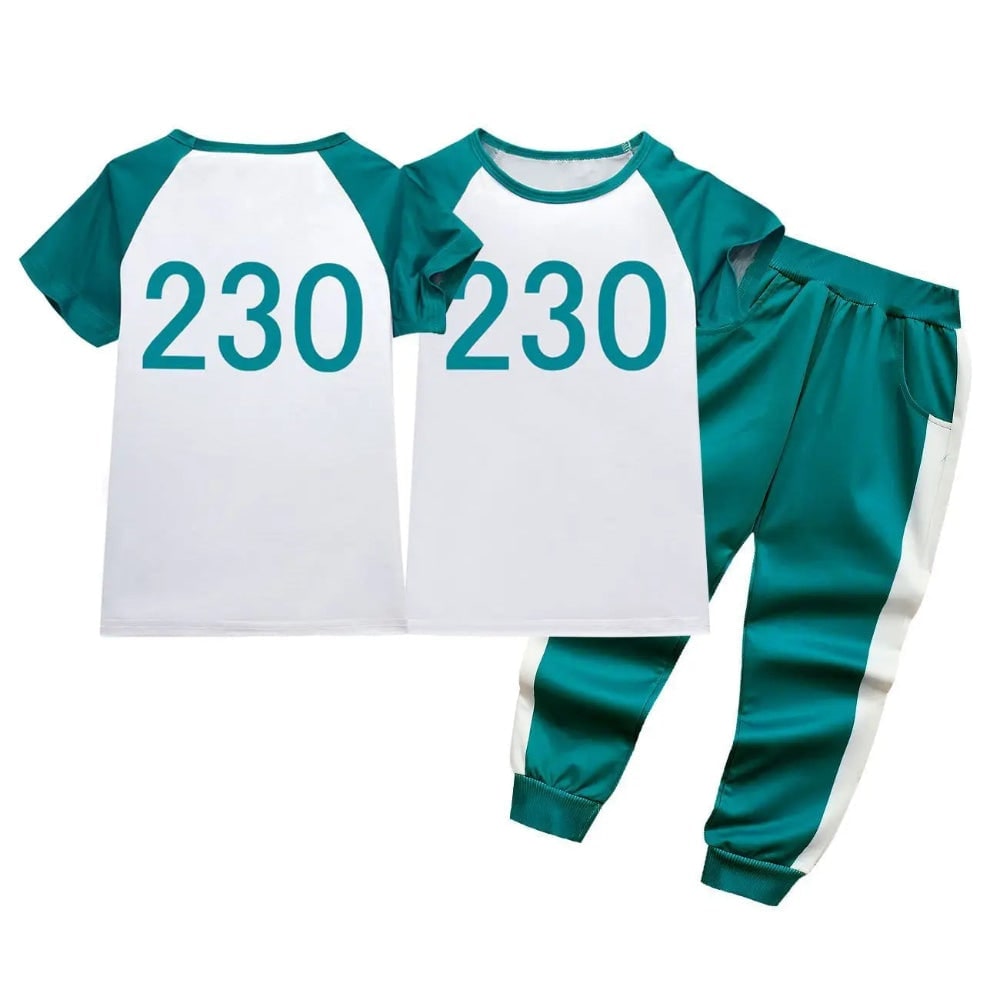 Kids' Halloween survival game Costume Three-Piece Set with Jacket Pants and T-Shirt