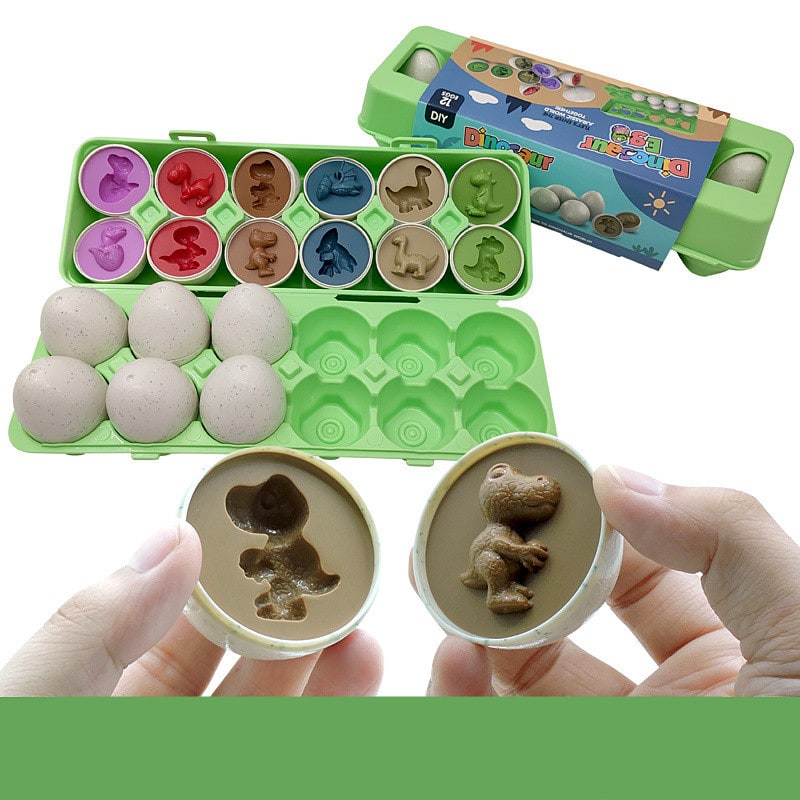 Kids' Matching Eggs Toy with Fine Motor Skills Development Shape Sorting and Carton Storage for Toddlers