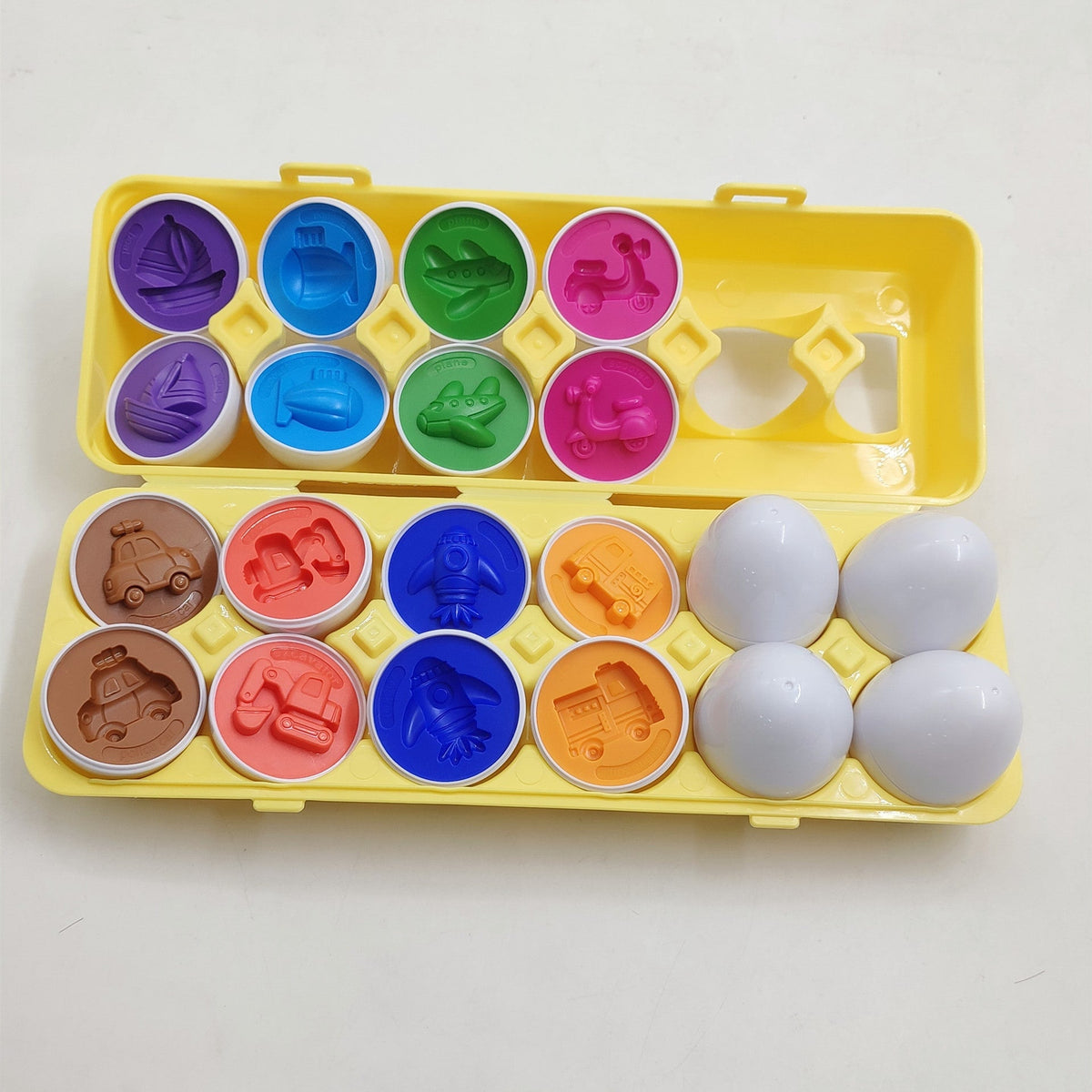 Kids' Matching Eggs Toy with Fine Motor Skills Development Shape Sorting and Carton Storage for Toddlers