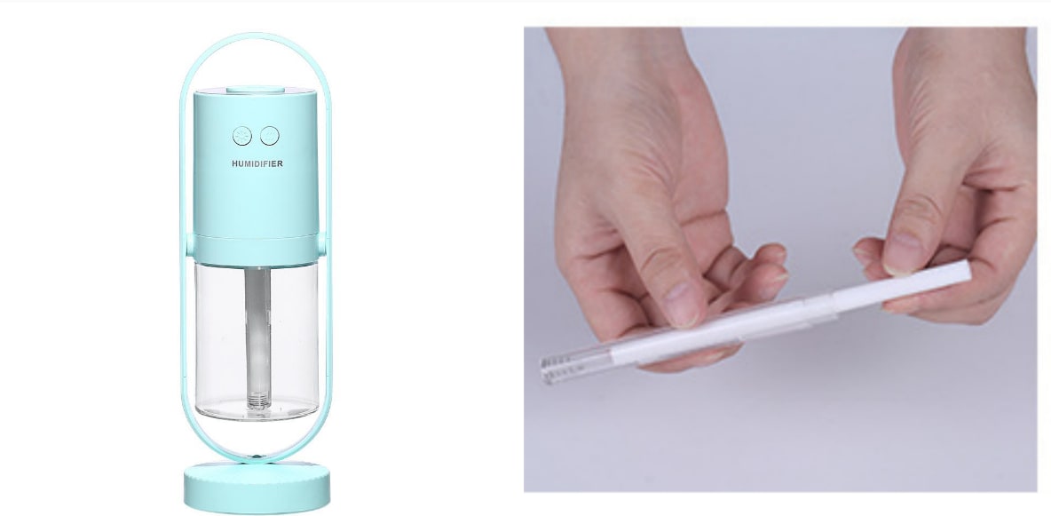 Kids' Mini Ultrasonic Humidifier with LED Projection Night Light and Portable Mist Maker