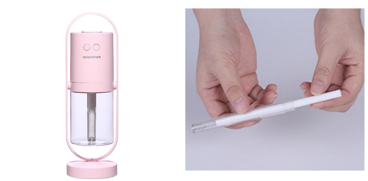Kids' Mini Ultrasonic Humidifier with LED Projection Night Light and Portable Mist Maker