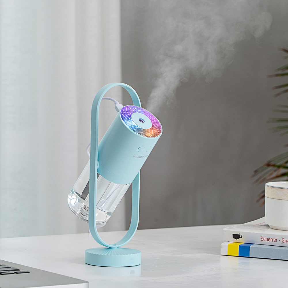 Kids' Mini Ultrasonic Humidifier with LED Projection Night Light and Portable Mist Maker
