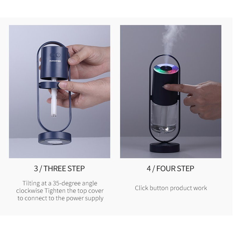 Kids' Mini Ultrasonic Humidifier with LED Projection Night Light and Portable Mist Maker