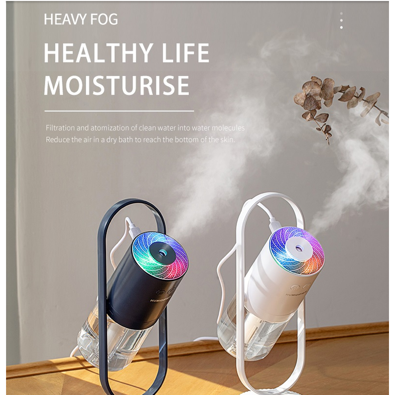 Kids' Mini Ultrasonic Humidifier with LED Projection Night Light and Portable Mist Maker