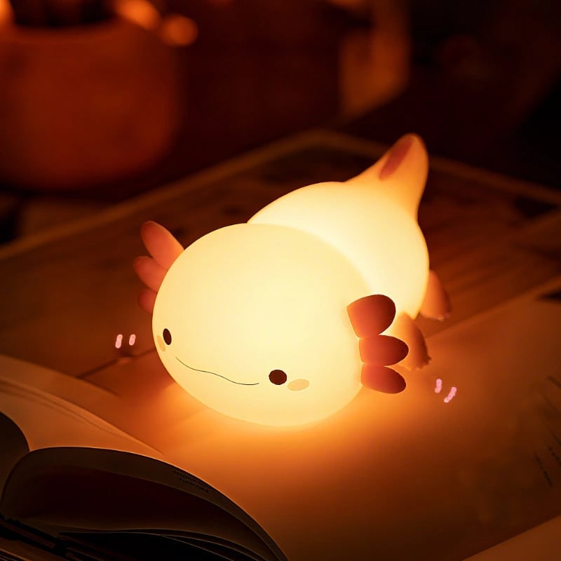 Rechargeable Kids Night Light Soft Silicone Animal Touch Activated Lamp Dimmable