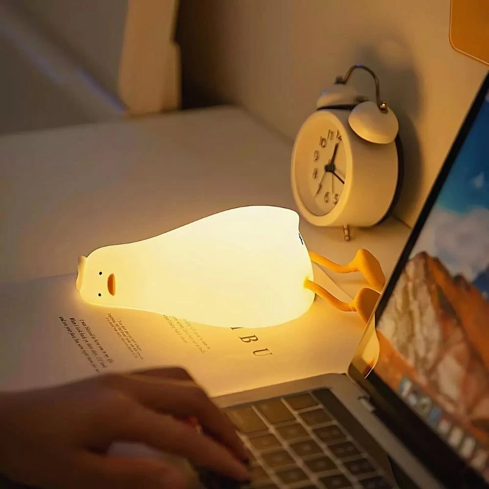 Rechargeable Kids Night Light Soft Silicone Animal Touch Activated Lamp Dimmable