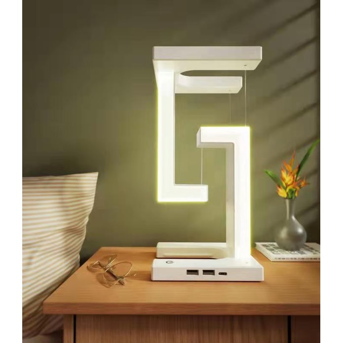 Kids' Rechargeable LED Table Lamp with Battery Operated Tensegrity Floating Design and Pad
