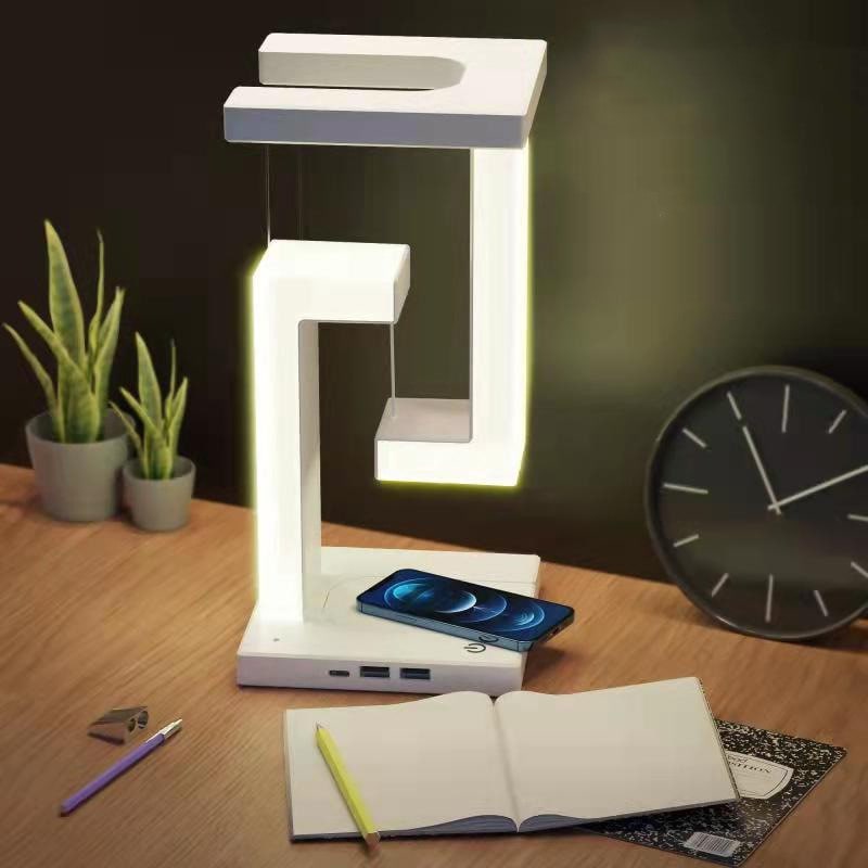 Kids' Rechargeable LED Table Lamp with Battery Operated Tensegrity Floating Design and Pad