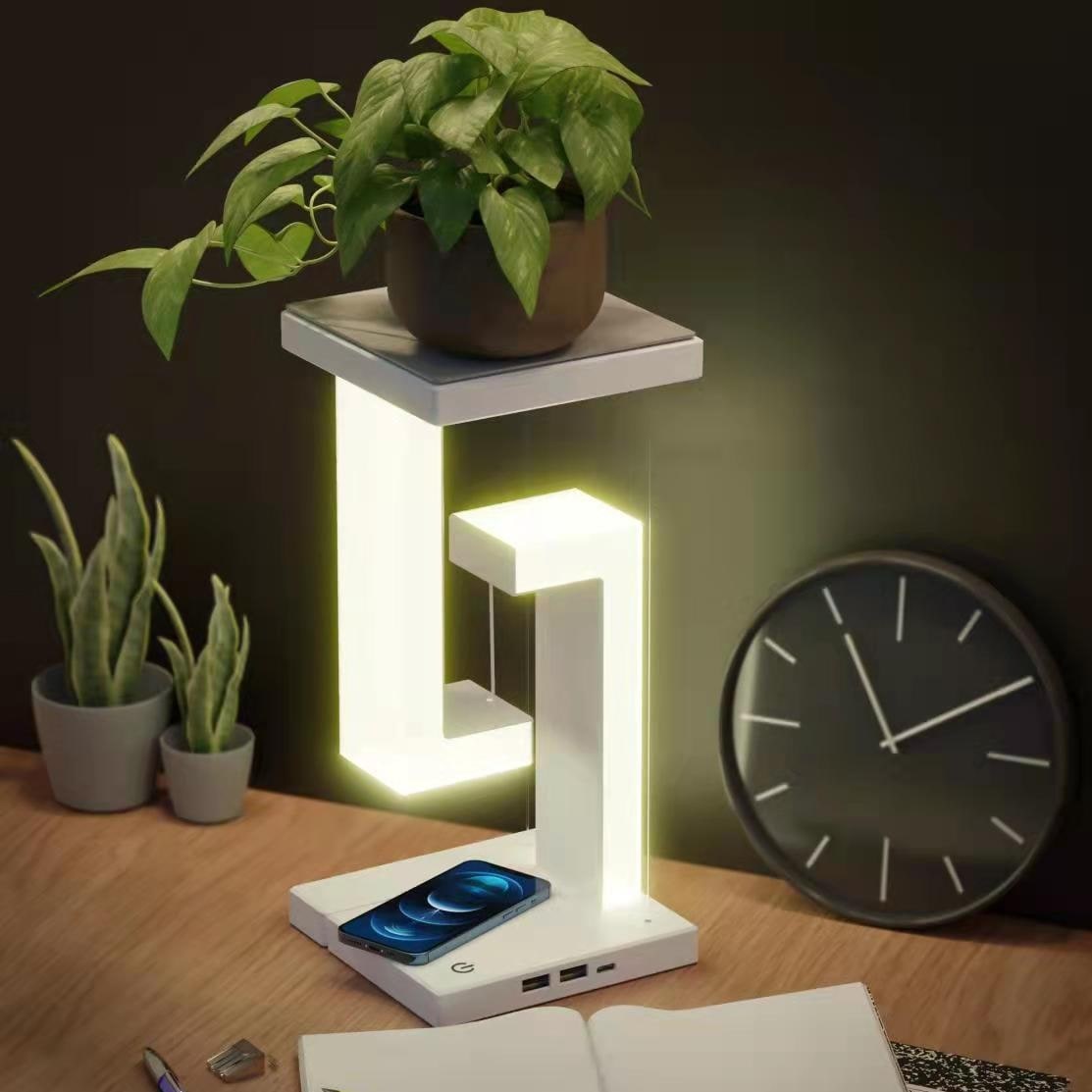 Kids' Rechargeable LED Table Lamp with Battery Operated Tensegrity Floating Design and Pad