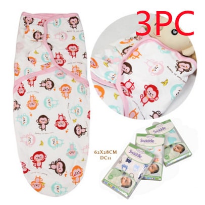 Kids' Sleep Sack Baby and Infant Swaddle Wrap with Adjustable Hook-And-Loop Fasteners and Leg Pouch