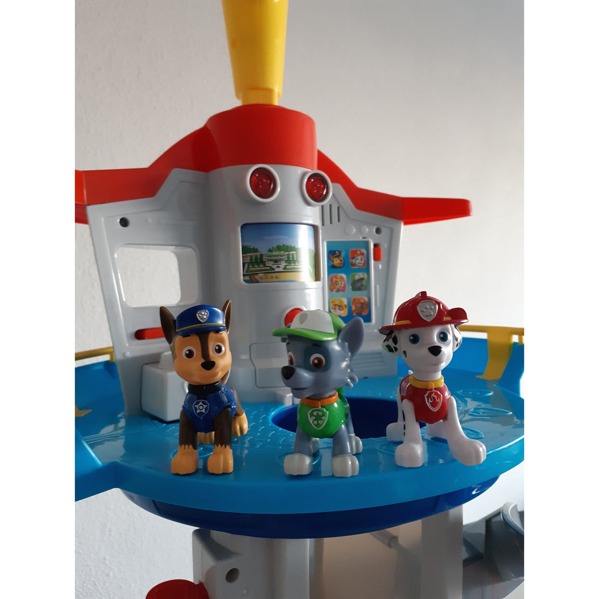 Kids' Toy Set Lookout Tower with Spiral Slide Rotating Periscope and Rescue Vehicles