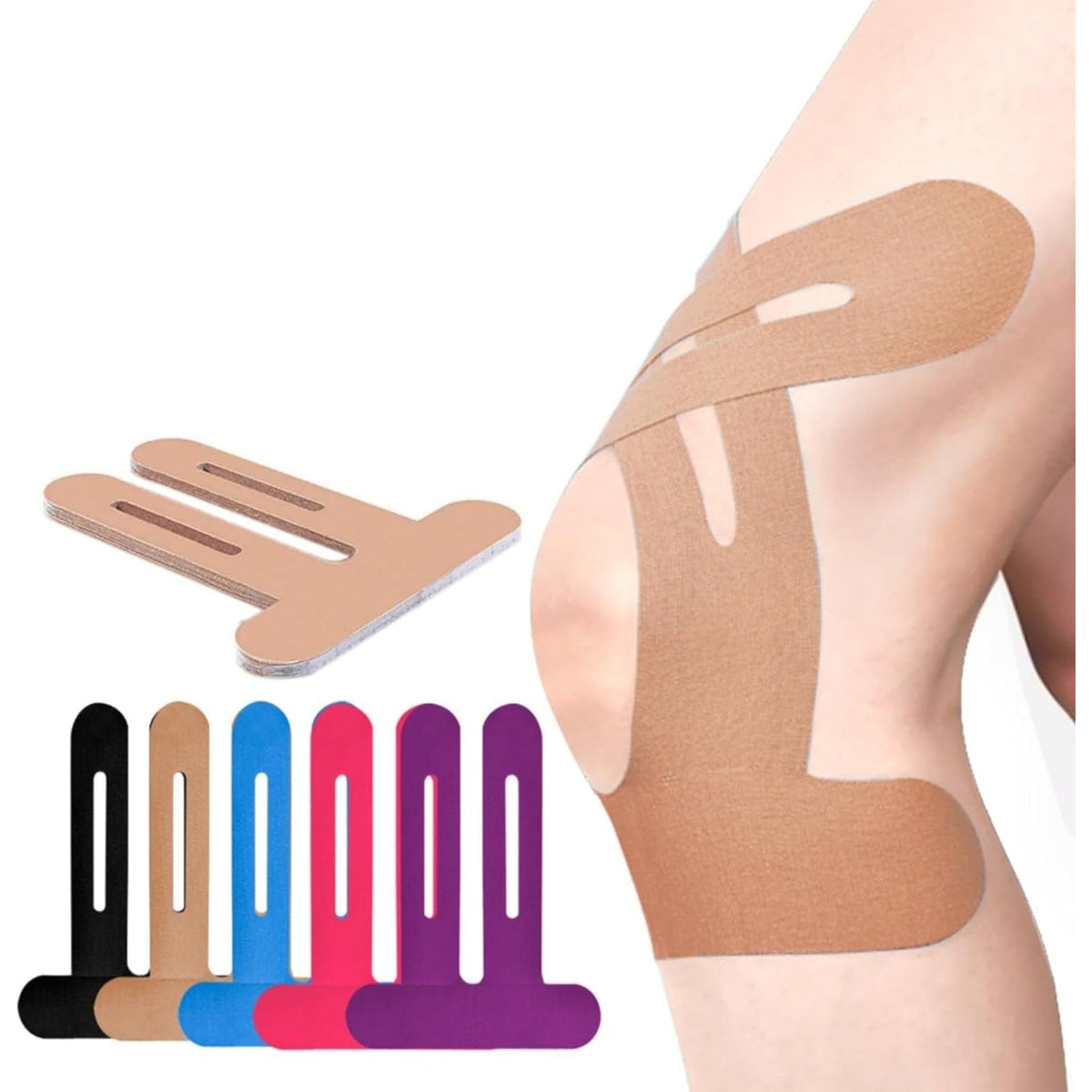 Kinesiology Tape Elastic Pre-Cut Knee Support Adhesive Breathable Outdoor Weightlifting
