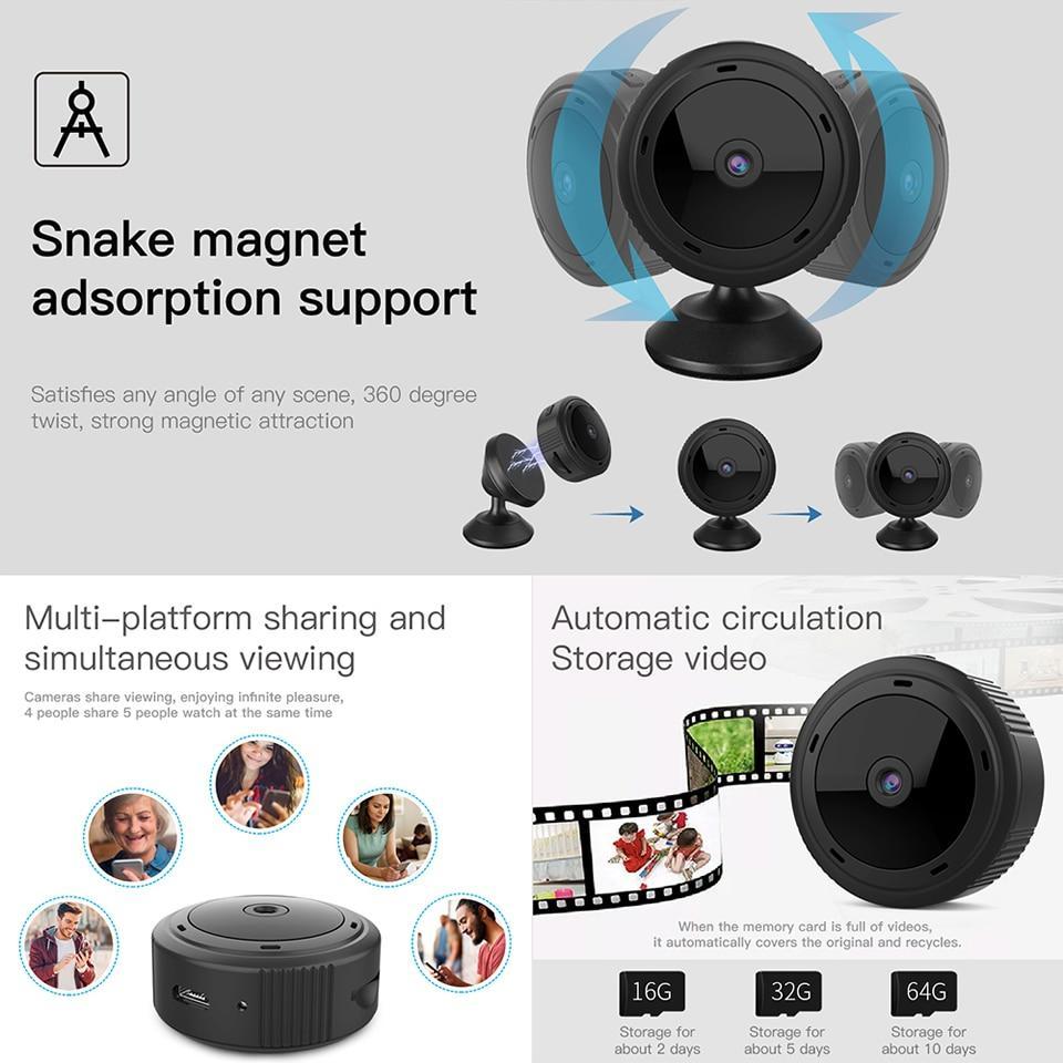 Mini Wireless Security Camera Motion Detection Home Monitoring