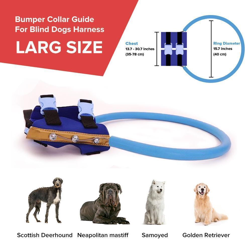 Protective Bumper Collar Harness Mobility Aid for Blind Dogs